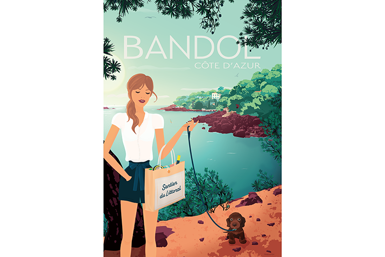 Affiche : Les sentiers du littoral Bandol